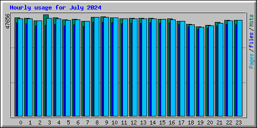 Hourly usage for July 2024