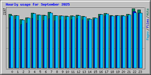 Hourly usage for September 2025