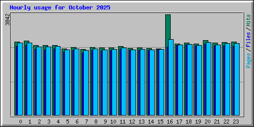 Hourly usage for October 2025